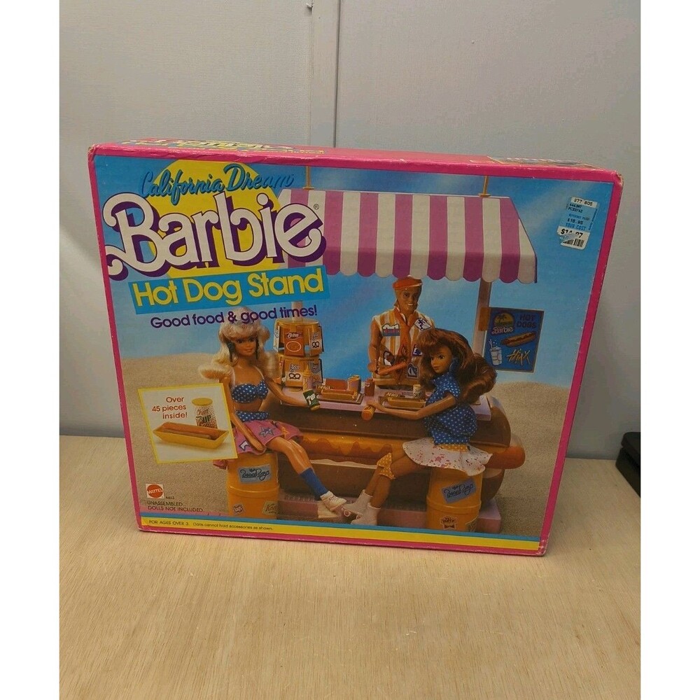 1987 Vintage Mattel Barbie Hot Dog Stand Playset 4463